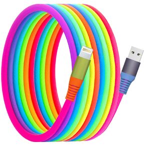 iPhone Charger, [MFi Certified] 6.6ft Colorful Gradual Braided Lightning Cable iPhone Charger Cord USB Fast Charging Data Cable for iPhone 14 13 12 11 Pro Max XR XS X 8 7 6 Plus SE iPad More