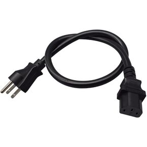 (2pack) 2ft NEMA 6-15P to C13 Connector Power Cords,250V 14AWG 15A Heavy Duty Cable for Monitor, Computer, TV & More