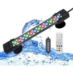 Submersible Aquarium Lights for Fish Tank,24/7 Cycle Fish Tank Light with Timer,Adjustable Brightness,8 Colors,Underwater Full Spectrum LED Aquarium Decor Plant Light,23.6'' for 40gallon Fish