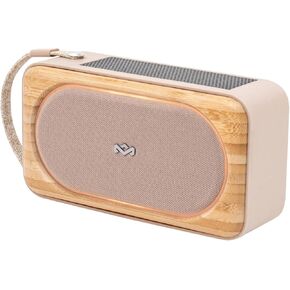 House of Marley Roots Solar Speaker - Portable Bluetooth, IP67 Water-Resistant, 14 Hr Playtime, Solar Charging, Quick Charge, Bottle Opener, Stereo Pair, Eco-Friendly Bamboo Design (Signature Black)