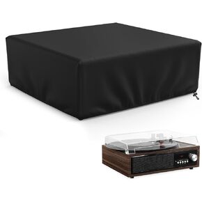 Record Player Turntable Cover Turntable Dust Cover Universal Cover for Record Players(‎18x15x5.5inch Black)