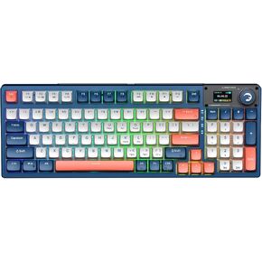 GAMEPOWER Gasket Elite X Triple Mode Mechanical Gaming Keyboard - 95 Keys, Knob Switch, 4000mah, 60M Linear(Smooth) Oiled switches, Wired/2.4G/Bluetooth 5.1, RGB Backlit, 1.14" LCD Screen