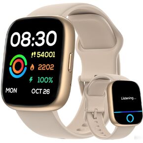 Smart Watch for Men Women Alexa Built-in 1.83" Fitness Tracker Smart Watch for iPhone Android Compatible, IP68 Waterproof 100+ Sport Modes, Pedometer, Heart Rate/SpO2/Stress/Sleep Monitor