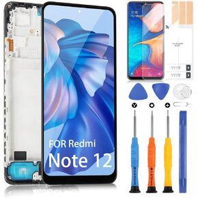 for Xiaomi Redmi Note 12 4G Screen Replacement - LCD Display for Redmi Note 12 4G Touch Digitizer LCD Touchscreen Assembly with Frame 23021RAAEG 23021RAA2Y (Not for Xiaomi Note 12 4G)