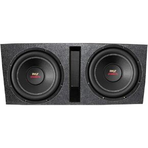 Pyle PLPW12D 12" 3200W 4-Ohm DVC Car Subwoofer Sub 2 Pack w/DVC 4 Ohm Impedance, Black Steel Basket, & Non Press Paper Cone and Dual Ported Enclosure