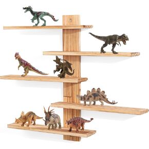Floating Shelf for Wall,for Tonie Shelf,Small Wood Display Shelves Rack for Collectibles-Figures,Shot Glasses,Mini Decor,for Toy(Black)