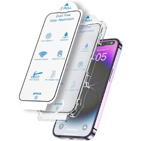 Compatible for iPhone 15 Pro Max (2 Pack) Screen Protector,【Dust-Free Kit】 6.7 inch Tempered Glass [Auto-Positioning] Easy installation Anti-Fingerprint Full Coverage
