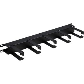 Tripp Lite Horizontal Server Rack Enclosure Cable Manager, Metal Rings, 2U Rack-Mount, Black, Standard Width, 5-Year Warranty (SRCABLERING2UHD)