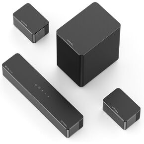 ULTIMEA 5.1 Virtual Surround Sound Bar, Peak Power 320W, 3D Surround Sound System Sound Bars for TV with Subwoofer and Rear Surround Speakers, Home Theater Surround and Bass Adjustable, Poseidon D50
