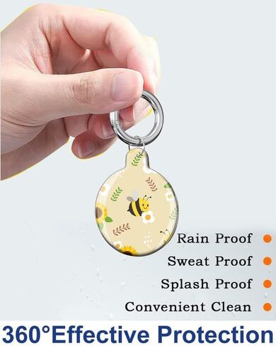 Compatible with AirTag Case Cover, Cute Protective Tracker Case with Loop Keychain Holder for Airtag in Kuwait