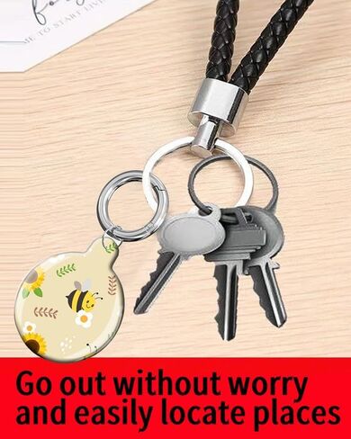 Compatible with AirTag Case Cover, Cute Protective Tracker Case with Loop Keychain Holder for Airtag in Kuwait