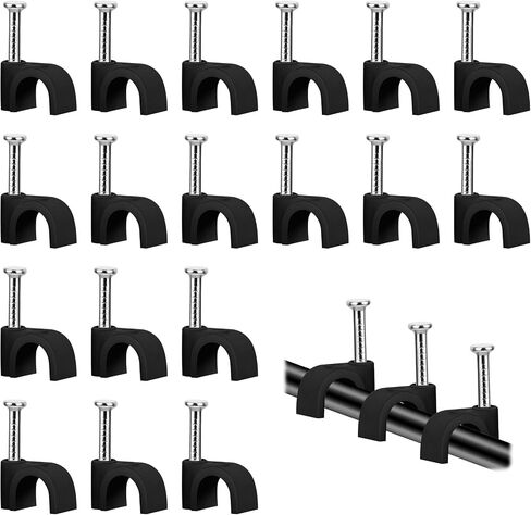 Molain 100 Pack Cable Wire Clips, 4mm 6mm 8mm 10mm Cable Management Organizer Clips Circle Nail in Cable Clips Wire Wall Clips for Ethernet Cable, Telephone Cable, Home Desk TV Wire, Computer(White) in Saudi Arabia