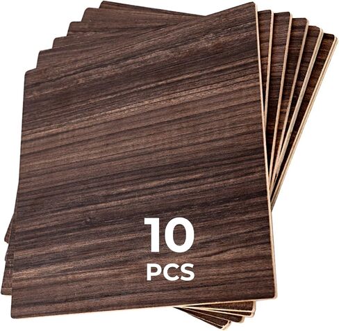Creality 6 Pcs Mahogany Plywood-12x12x1/8 Inch-3mm Thick Mahogany Unfinished Wood for Cutting and Engraving, Architectural Models, CNC Cutting,DIY Projects in Saudi Arabia