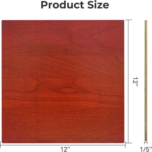 Creality 6 Pcs Mahogany Plywood-12x12x1/8 Inch-3mm Thick Mahogany Unfinished Wood for Cutting and Engraving, Architectural Models, CNC Cutting,DIY Projects in Saudi Arabia