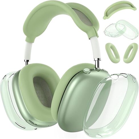 [3 عبوات] غطاء حافظة من مادة TPU لسماعات AirPods Max، غطاء أكواب أذن شفاف ناعم من مادة TPU / غطاء وسادة الأذن / غطاء عصابة رأس لـ AirPods Max، لـ Apple AirPods Max (2024/2020) (USB-C) (أبيض شفاف) in Saudi Arabia