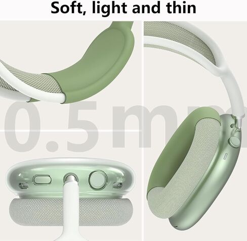 [3 عبوات] غطاء حافظة من مادة TPU لسماعات AirPods Max، غطاء أكواب أذن شفاف ناعم من مادة TPU / غطاء وسادة الأذن / غطاء عصابة رأس لـ AirPods Max، لـ Apple AirPods Max (2024/2020) (USB-C) (أبيض شفاف) in Saudi Arabia