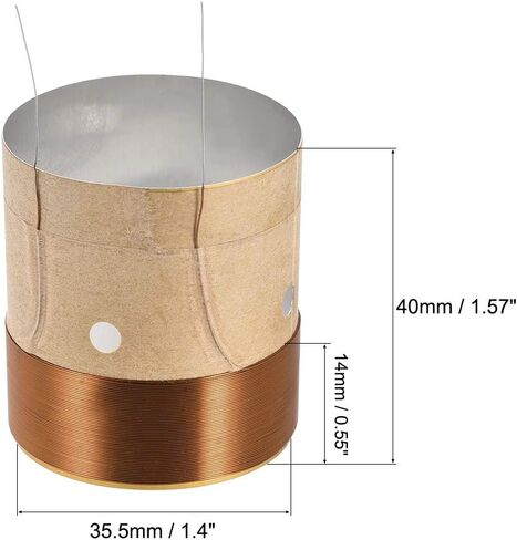 uxcell 2pcs 35.5mm 1.5" Woofer Voice Coil 2 Layers Round Copper Wire Bass Speaker Replacement in Saudi Arabia