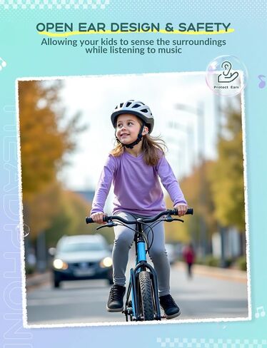 iClever Kids Headphones, Bluetooth 5.4 Air Conduction Open Ear Headphones, Safe Volume 74&85 dBA, Clear Audio, 360° Bending, Ultra-Light Comfortable Kids Bluetooth Headphones for iPad/Outdoor/Sports in Saudi Arabia