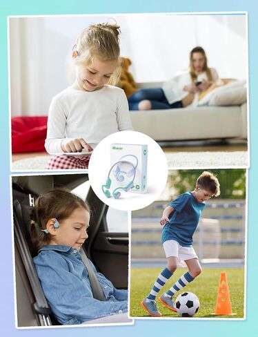 iClever Kids Headphones, Bluetooth 5.4 Air Conduction Open Ear Headphones, Safe Volume 74&85 dBA, Clear Audio, 360° Bending, Ultra-Light Comfortable Kids Bluetooth Headphones for iPad/Outdoor/Sports in Saudi Arabia