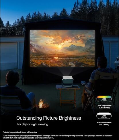 جهاز عرض ليزر ذكي محمول Epson EpiqVision Mini EF22، ساطع 1000 لومن، FHD 1080p HDR، 3-Chip 3LCD، Google TV، Netflix، حامل دوار، مكبرات صوت ستيريو، الفناء الخلفي/المسرح المنزلي، أزرق حجري in Saudi Arabia