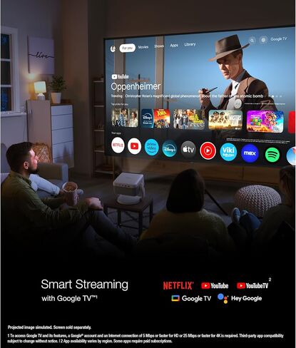 جهاز عرض ليزر ذكي محمول Epson EpiqVision Mini EF22، ساطع 1000 لومن، FHD 1080p HDR، 3-Chip 3LCD، Google TV، Netflix، حامل دوار، مكبرات صوت ستيريو، الفناء الخلفي/المسرح المنزلي، أزرق حجري in Saudi Arabia
