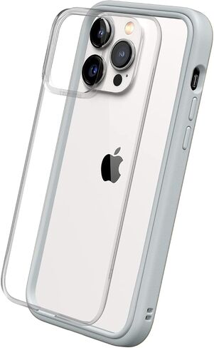 RhinoShield Modular Case Compatible with [iPhone 14 Pro Max] | Mod NX - Customizable Shock Absorbent Heavy Duty Protective Cover 3.5M / 11ft Drop Protection - Platinum Gray in Saudi Arabia