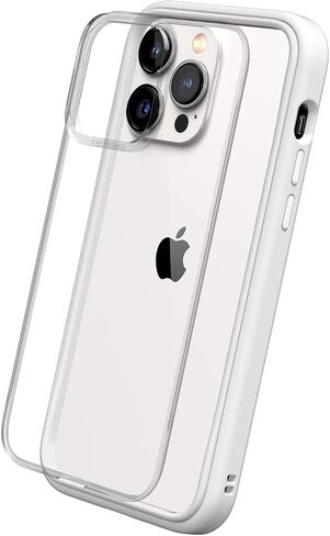 RhinoShield Modular Case Compatible with [iPhone 14 Pro Max] | Mod NX - Customizable Shock Absorbent Heavy Duty Protective Cover 3.5M / 11ft Drop Protection - Platinum Gray in Saudi Arabia