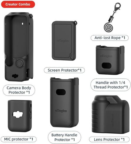 Silicone Protective Case Cover for DJI Osmo Pocket 3 Silicone Sleeve Protective Cover Handheld Gimbal Action Camera Accessories(Blue) in Saudi Arabia