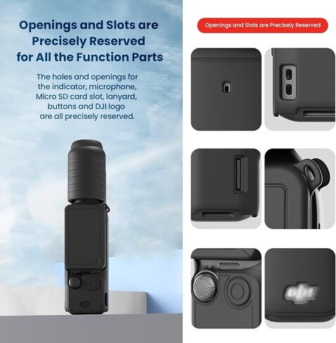 Silicone Protective Case Cover for DJI Osmo Pocket 3 Silicone Sleeve Protective Cover Handheld Gimbal Action Camera Accessories(Blue) in Saudi Arabia