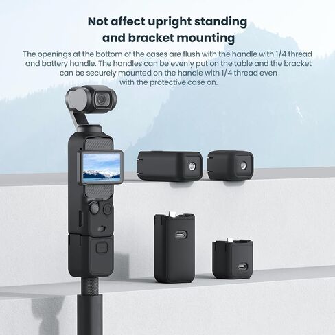 Silicone Protective Case Cover for DJI Osmo Pocket 3 Silicone Sleeve Protective Cover Handheld Gimbal Action Camera Accessories(Blue) in Saudi Arabia