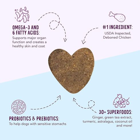 Health Extension Heart-Shaped Crunchy Biscuits, 12oz (340g) – Buffalo Recipe, GMO-Free Dog Training Treats for Small Breeds, Added Vitamins & Minerals (Pack of 4) in Kuwait