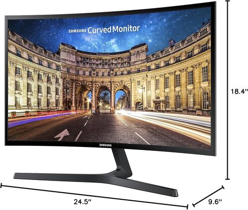 Samsung IT LC27F398FWNXZA شاشة منحنية Samsung C27F398 مقاس 27 بوصة (تصميم نحيف للغاية) (متجددة) in Saudi Arabia