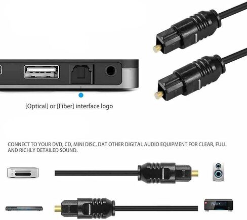 Replacement 6FT Digital Optical Audio Toslink Cable for VIZIO SB2820n-E0 Sound bar Home Speaker in Saudi Arabia
