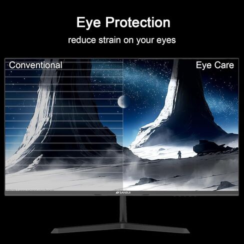 شاشة SANSUI مقاس 27 بوصة، شاشة كمبيوتر IPS 100 هرتز Full HD 1920 x 1080P مع واجهة HDMI VGA للعناية بالعين بدون إطار 100 x 100 مم VESA (ES-27X3AL، كابل HDMI متضمن) (متجدد) in Saudi Arabia