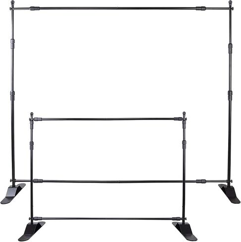 Backdrop Banner Stand Adjustable 10x8FT – Heavy Duty Background Support System Kit with Carrying Bag, Adjustable Photography Studio Photo Backdrop Stand for Events, Studios, and Photoshoots in Saudi Arabia