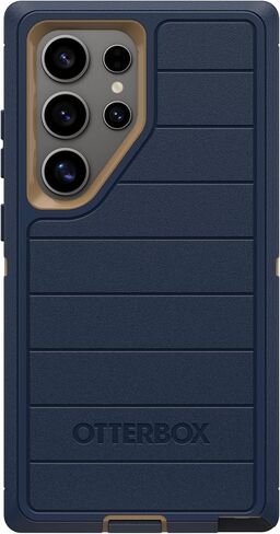 OtterBox Samsung Galaxy S24 Ultra (Only) - Defender Series Case - Blue Suede Shoes - Screenless - Rugged & Durable - with Port Protection - Holster Clip Included - Microbial Defense Protection in Saudi Arabia