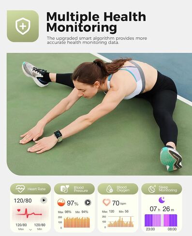 2025 Smart Watch for Men Women (Answer/Make Call),2.02" Smartwatches with 110+Sport Modes,Blood Pressure Blood Oxygen Heart Rate Sleep Monitor,IP68 Waterproof Fitness Watch Compatible with iOS Android in Saudi Arabia