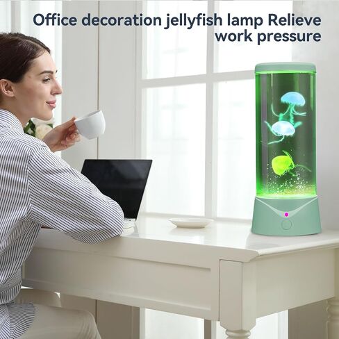 Boho Decor Jellyfish Lamp Large Jelly Fish LED Aquarium Fashion Table Lamp 9 Color Changing 2 Modes Green Nature Room Night Light in Saudi Arabia