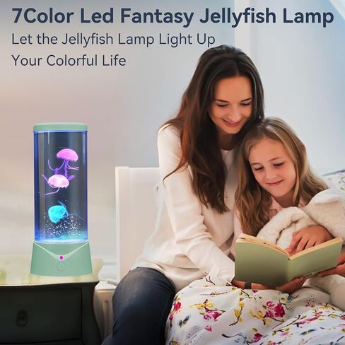Boho Decor Jellyfish Lamp Large Jelly Fish LED Aquarium Fashion Table Lamp 9 Color Changing 2 Modes Green Nature Room Night Light in Saudi Arabia