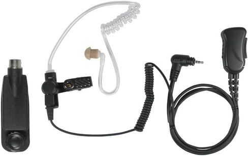 PRYME® SPM-1303 Mirage™ Wired Auxiliary Lapel Mic Surveillance Kit (1-Wire) with Noise Reducing Mic Element and Acoutistic Tube Earphone-for: Motorola 2-Pin(Side) Standard Radio Models in Kuwait
