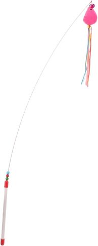 MERRYHAPY القط دعابة اللعب الحيوانات الأليفة القط الصيد القطب لعبة القط لعبة عصا إغاظة الشنق لوازم القط لعبة عصا القط للقطط إغاظة عصا التفاعلية إغاظة العصي الحديد سلك هريرة الأرجوحة in Kuwait