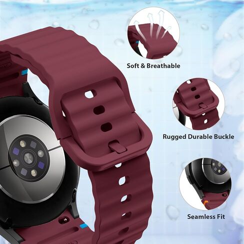 2*Silicone Sport Band for Samsung Galaxy Watch 9 8 40mm 44mm/8 Classic 46mm in Saudi Arabia