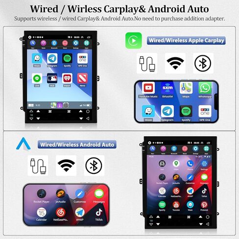 [2+64G] ستيريو سيارة Android 13 لسيارة Ford Fiesta 2009-2016 مع Carplay اللاسلكي وAndroid Auto، راديو سيارة بشاشة تعمل باللمس 9.7 بوصة مع مرآة Link GPS WiFi Bluetooth FM/RDS SWC EQ+كاميرا احتياطية in Saudi Arabia