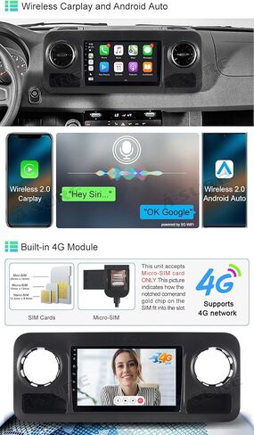 ASURE 2024 New Car Stereo Radio Upgrade for Benz Sprinter Freightliner W907 VS30 MK3 2019-2023 Low-end,9 inch 8Core 4+64GB Car Dash Navigation GPS Unit with Carplay Android Auto 1280x720 Touchscreen in Saudi Arabia