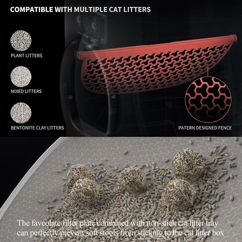 Self Cleaning Cat Litter Box, New Version Automatic Cats Litter Box APP Remote Control and Large Space, Automatic Cat Litter Box Strong Odor Control in Saudi Arabia