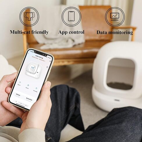 Self Cleaning Cat Litter Box, New Version Automatic Cats Litter Box APP Remote Control and Large Space, Automatic Cat Litter Box Strong Odor Control in Saudi Arabia