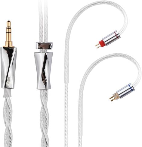 FAAEAL Earphone Cable with 2Pin 0.78mm Pin,6N-OCC Silver Plated Litz HiFi Replacement Cable,3.5mm Upgrade Wire for BLON BL03 TANGZU x HBB Xuan NV FUDU Nezha 7HZ Legato Rinko Headphone (0.78mm 3.5mm) in Saudi Arabia