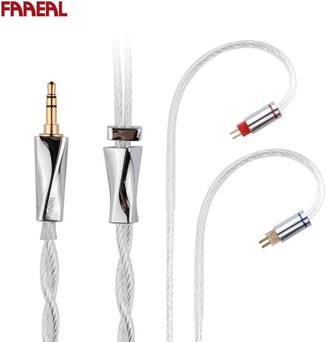 FAAEAL Earphone Cable with 2Pin 0.78mm Pin,6N-OCC Silver Plated Litz HiFi Replacement Cable,3.5mm Upgrade Wire for BLON BL03 TANGZU x HBB Xuan NV FUDU Nezha 7HZ Legato Rinko Headphone (0.78mm 3.5mm) in Saudi Arabia