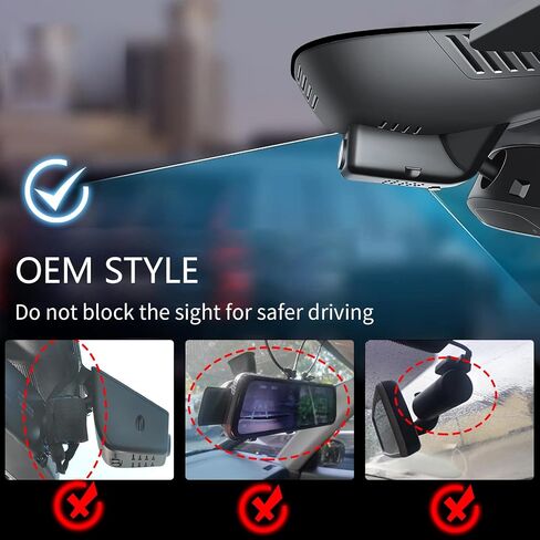 Front 4K & Rear 1080P Dash Cam Custom for Volvo XC60 2022 2023 2024 2025 (Model D), B5 B6 T8 Accessories, UHD 2160P Video,OEM Look, WiFi & App,Loop Recording,G-Sensor,Easy to Install,128GB Card in Saudi Arabia