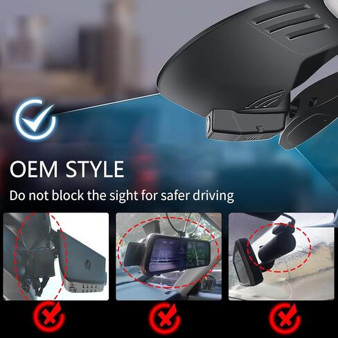 Front 4K & Rear 1080P Dash Cam Custom for Volvo XC60 2022 2023 2024 2025 (Model D), B5 B6 T8 Accessories, UHD 2160P Video,OEM Look, WiFi & App,Loop Recording,G-Sensor,Easy to Install,128GB Card in Saudi Arabia